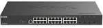 D-Link DGS-1250-28XP/E Switch Smart Managed PoE+ 4x 10G - Switch - 1 Gbps