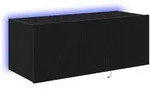 vidaXL TV-Wandschrank Schwarz Eichen-Optik 80 x 35 x 31 cm