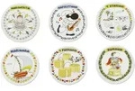 Excelsa Set mit 6 Pizzatellern Mordillo Porzellan 30,5x2x30,5 cm Bunt