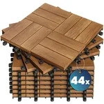 Casaria 44x Holzfliesen Akazie Mosaik 30x30cm