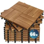 Casaria 66x Holzfliesen Akazie Mosaik 30x30cm