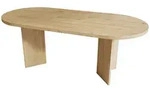 OKWISH Esstische MDF Eichenfarbe 200x90x75 cm, abgerundete Ecken, 18 mm...