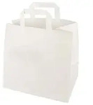 PAPSTAR 250 Tragetaschen, Papier 25 cm x 26 cm x 17 cm weiss mit Tragegriff und