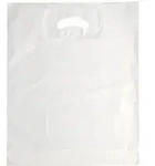 Starpak 400 Griffloch-Tragetaschen, HDPE 44 cm x 36 cm x 9 cm weiss