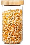 Klarstein Stapelglas mit Bambusdeckel 580 ml stapelbar luftdicht Bambus