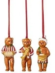 Villeroy & Boch Nostalgic Ornaments Ornamente-Set "Pl&uuml;schb&auml;ren" 3-teilig