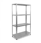 Relaxdays Lagerregal, verzinkter Stahl, HBT 180 x 60 x 40 cm, 160 kg, 4 Ebenen,