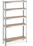 Relaxdays Schwerlastregal, 5 Ebenen, HBT 180x100x30 cm, 1250 kg Tragkraft, Lagerregal