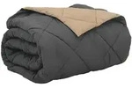vidaXL Sommerdecke Anthrazit und Taupe 200 x 200 cm Mikrofaser