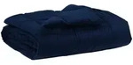 vidaXL Sommerdecke Gepolstert Dunkelblau 140 x 220 cm Mikrofaser