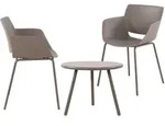 CLP Sitzgruppe Minota taupe/2 St&uuml;hle