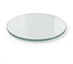 Relaxdays Glasplatte, &Oslash; 80 cm, 8 mm dick, geh&auml;rtetes ESG, runde Glasscheibe f&uuml;r