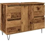 vidaXL Badschrank Altholz-Optik 80x33x60 cm Holzwerkstoff