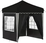 vidaXL Pop-up Partyzelt 195 x 195 x 245 cm Schwarz Oxford-Stoff