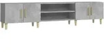 vidaXL TV-Schrank Betongrau 180x31,5x40 cm Holzwerkstoff