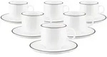 Seltmann Weiden Sento Home Pure Lines Cappuccinotasse mit Untertasse 300 ml 6er Set -