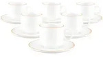 Seltmann Weiden Sento Home Pure Lines Cappuccinotasse mit Untertasse 300 ml 6er Set -