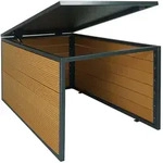 Proregal M&auml;hroboter-Garage XXL mit klappbarem Dach | HxBxT 43x70x90cm | WPC...