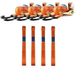 TRUTZHOLM 4 Gurtschlaufen Doppelschlaufe + 4 Spanngurte Motorradspanngurt Mopped