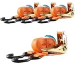 Baumarktplus 4x Spanngurt Ratschen Zurrgurt 5m 800kg 0,8t 0,8to ORANGE 2tlg