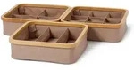 Lumaland Organizer mit Bambus-Rahmen - 3er-Set - 30 x 30 x 9 cm (3/4/9...
