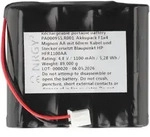 AccuCell Akkupack NiMH 4,8V 1100mAh F1x4 Mignon AA mit 60mm Kabel und Stecker...