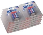 10x XCell X9V-B Lithium 9V Block Batterie 1200mAh im Blister - passend f&uuml;r