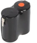 AccuCell Notleuchtenakku NiMH 2,4V 3000mAh F1x2 Sub-C mit Faston-Anschluss seitlich,