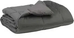 vidaXL Ganzjahresbettdecke Gepolstert Hellgrau 220 x 240 cm Mikrofaser