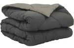 vidaXL Sommerdecke Hellgrau und Anthrazit 220 x 135 cm Mikrofaser
