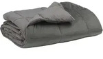 vidaXL Sommerdecke Gepolstert Hellgrau 140 x 200 cm Mikrofaser