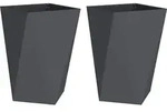 vidaXL Pflanzk&uuml;bel 2 pcs Anthrazit 50 x 50 x 75 cm Stahl