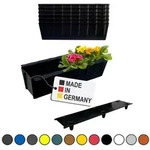 BURI Blumenkasten Pflanzkasten 6er-Set Schwarz Einsatz f&uuml;r Europaletten...