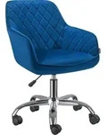 TecTake GmbH tectake Drehstuhl Nancy, gepolstert, mit Rollen, h&ouml;henverstellbar Blau