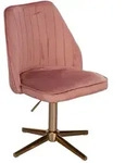 KADIMA DESIGN Schreibtischstuhl Rosa Samt Design Drehstuhl mit Lehne,...
