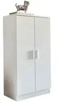 KADIMA DESIGN Schuhschrank mit 2 T&uuml;ren Wei&szlig; 55x108x35 cm Schuhregal Holz
