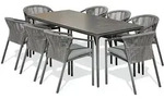 REMARQUABLE Garten-Essgruppe aus anthrazitgrauem Aluminium mit