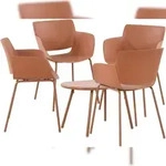 CLP Sitzgruppe Velvena terracotta/4 St&uuml;hle