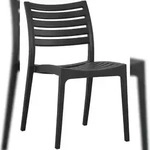 CLP Gartenstuhl Arkon Kunststoff HBT: 82x46x58 cm schwarz