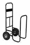 Relaxdays Kaminholzwagen, Brennholzwagen aus Stahl, mit 2 Luftreifen, bis 60 kg,