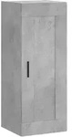 vidaXL Wandschrank Betongrau 34,5x34x90 cm Holzwerkstoff
