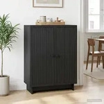 vidaXL Sideboard Schwarz 66 x 34,5 x 90 cm Holzwerkstoff