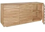 KADIMA DESIGN Sideboard 160 x 75 x 43 cm Massiv-Holz Akazie Natur Baumkante...