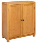 vidaXL Schrank mit Speicher Braun 80 x 35 x 95 cm Massives Eichenholz