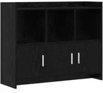 vidaXL Sideboard Schwarze Eiche 98,5 x 33 x 80 cm Holzwerkstoff