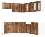 vidaXL 11-tlg. K&uuml;chenschrank-Set Lucca Altholz-Optik Holzwerkstoff