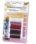 Folia 13701 Gummischn&uuml;re-Set - 4 Spulen &agrave; 5 m, farbig sortiert