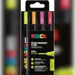Faber Castell Marker UNI POSCA PC-5M 1,8-2,5 4er Neon