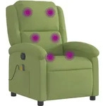 vidaXL Massagesessel Hellgr&uuml;n Samt