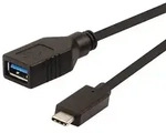 ROLINE USB 3.2 Gen 1 Kabeladapter, USB Typ C - A, ST/BU, OTG, schwarz, 0,15 m